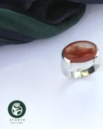 انگشتر شاهین(عقیق) — نمای ۲ — عطاره گالری