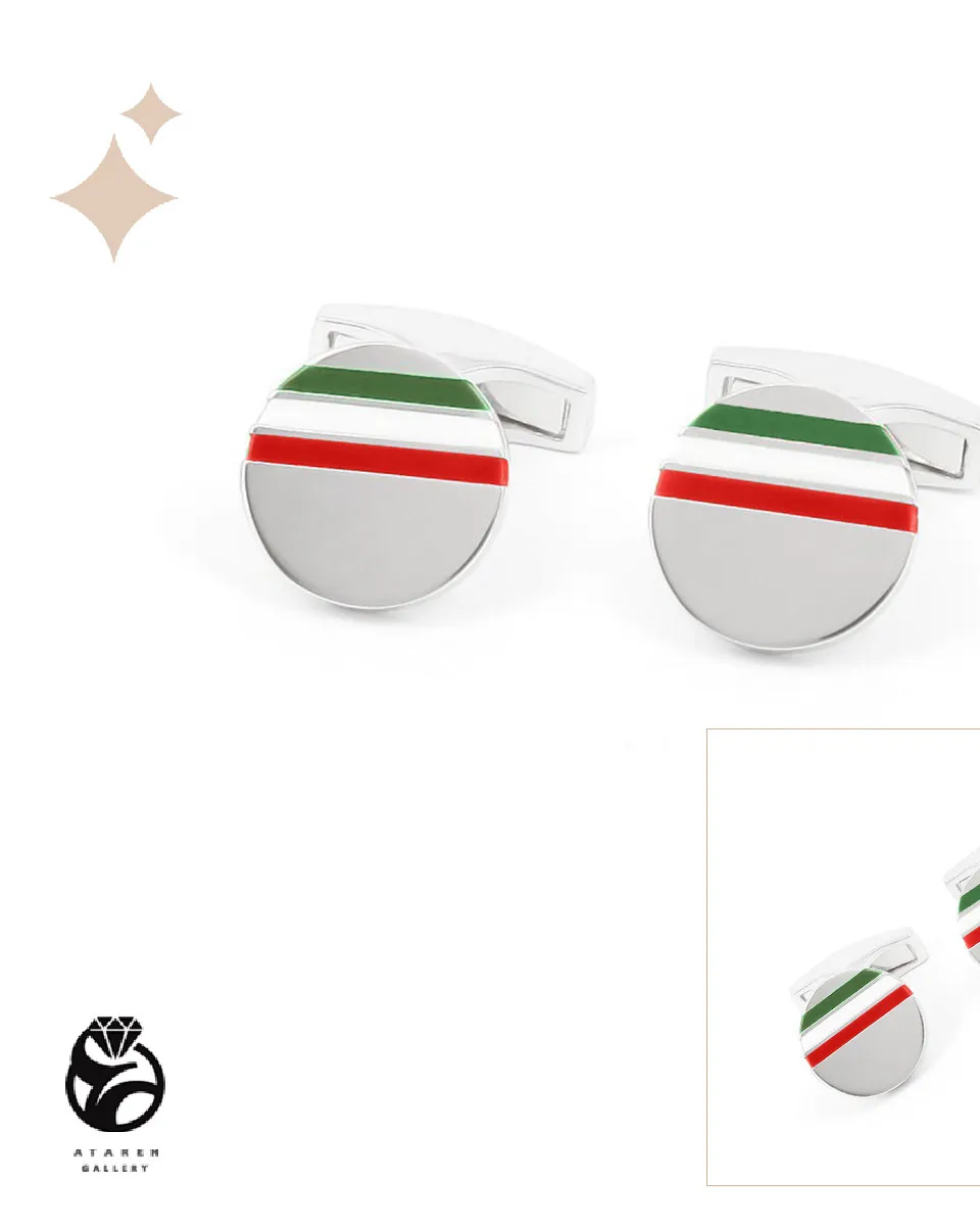Iranian-silver-cufflinks-p45 دکمه سرآستین ایران - Image 1