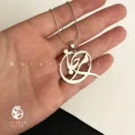 گردنبند اسم مرجان با جنس نقره