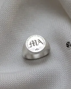 انگشتر سیگنت نقره حروف MA