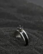 حلقه زنانه با جنس نقره عیار ۹۲۵ و مینا