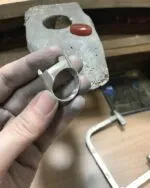 انگشتر شاهین عقیق نقره