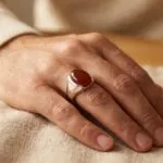 انگشتر شاهین عقیق نقره ۹۲۵ دستساز — نمای جدید | عطاره گالری