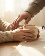 انگشتر گرشا ۰۲ آبی در استایل روزمره - میناکاری نقره